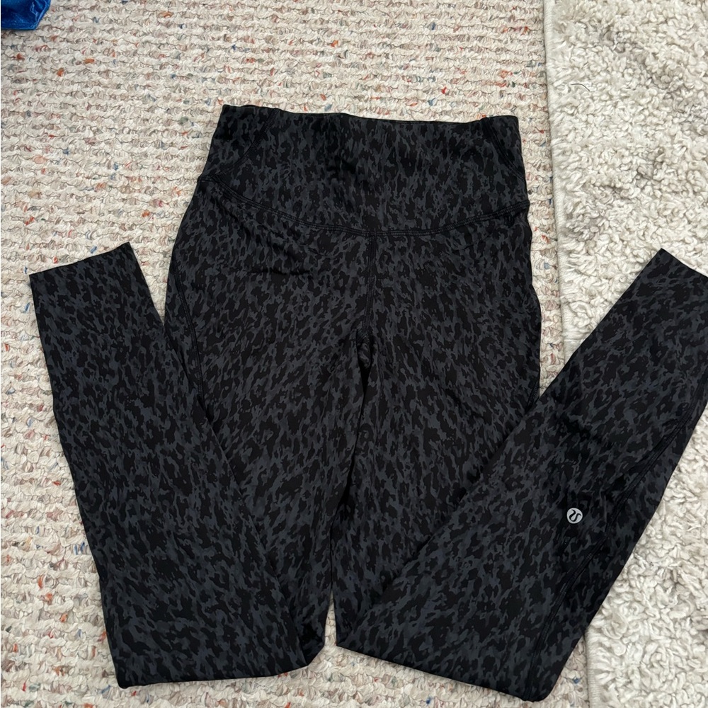 Lululemon Black Leopard Print Leggings